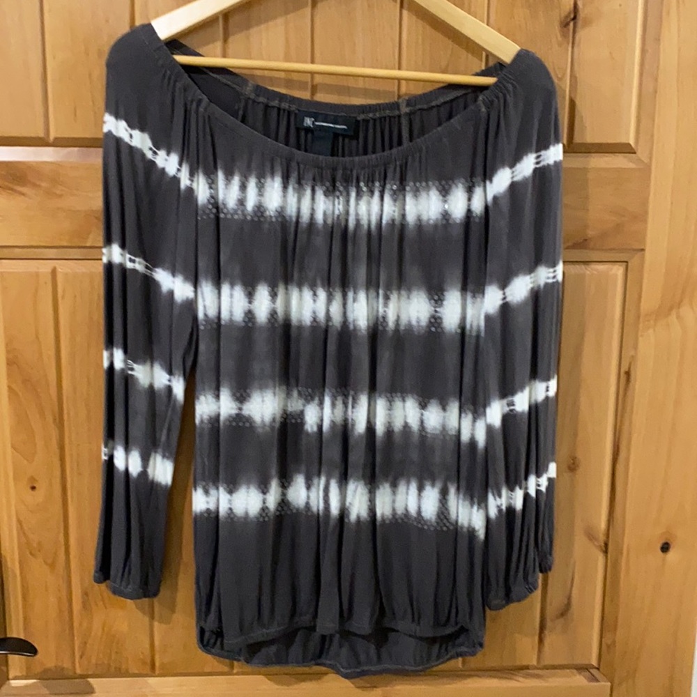 INC grey tie dye top